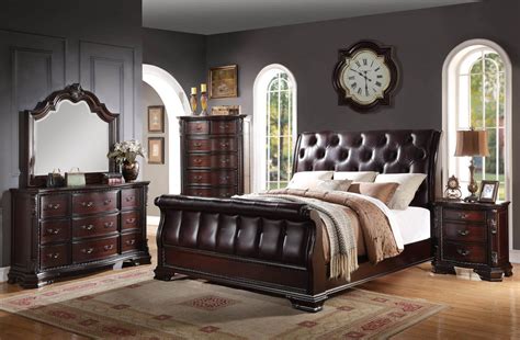 Crown Mark Furniture Presents Gorgeous Sheffield Sleigh Bedroom Set In A Traditional Style Find