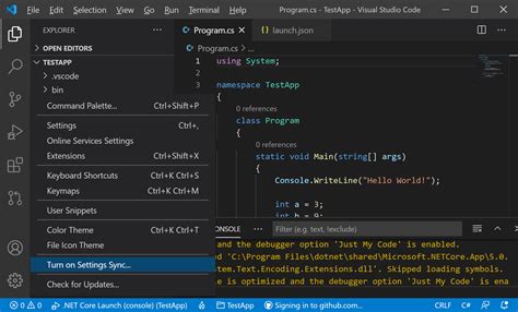Visual Studio Code Settings Sync Visual Studio Code Tutorial