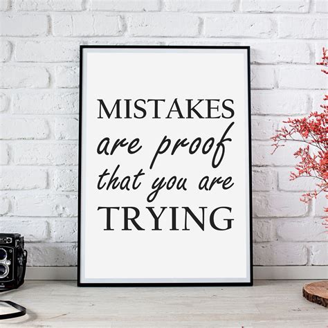 Motivation Print Mistakes Are Proof That You Are Trying | Etsy | Quote ...