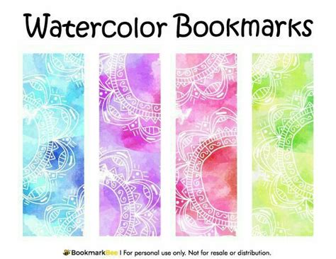 pin by willowraven on bookmarks watercolor bookmarks