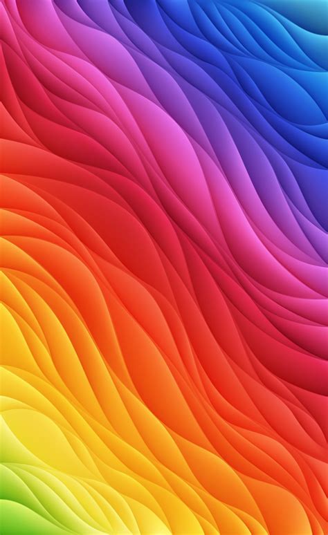 Waves Of Color On A Black Background Wallpaper Hd Art