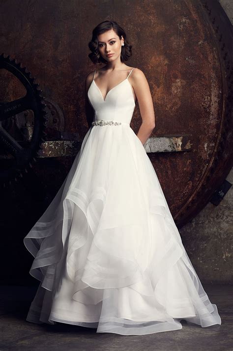 Elegant Layered Wedding Dress Style Mikaella Bridal