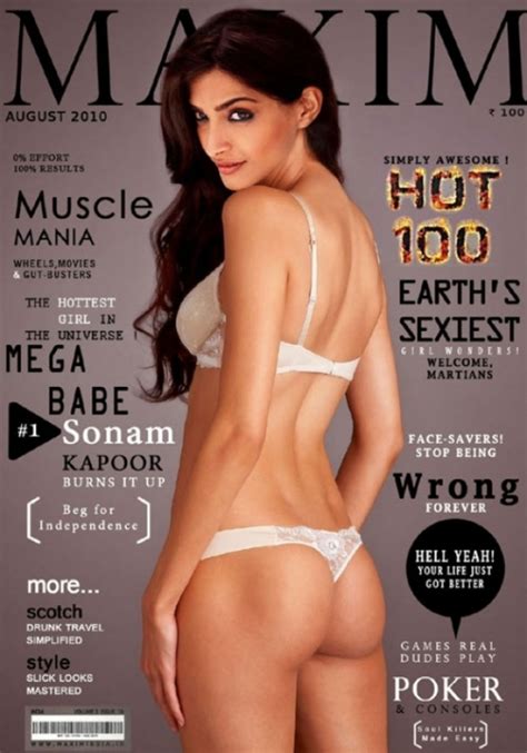 Sonam Kapoor Hot Photos In Bikini On Maxim Magazine Cover Page Bold
