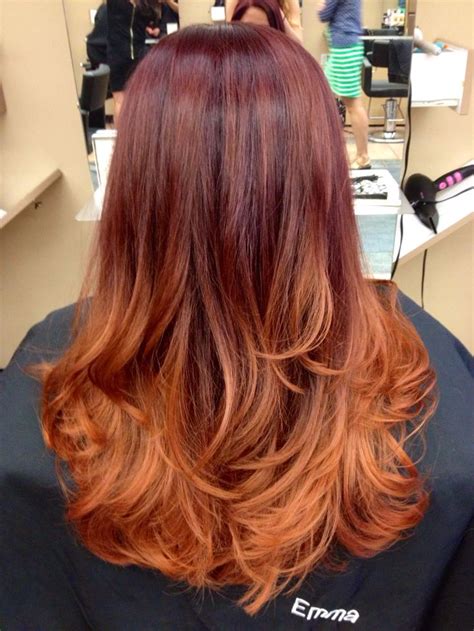 22 Fiery Red Ombre Hair Color Ideas