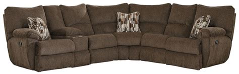 Elliott Lay Flat Reclining Sectional Chocolate Catnapper Furniture Cart