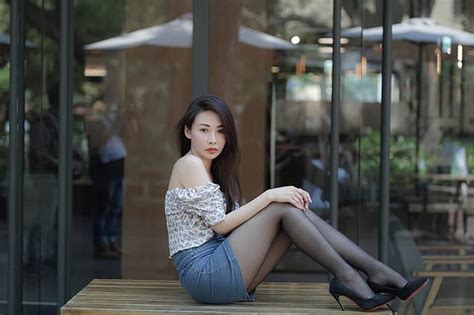 1920x1080px free download hd wallpaper asian model women long hair dark hair sitting