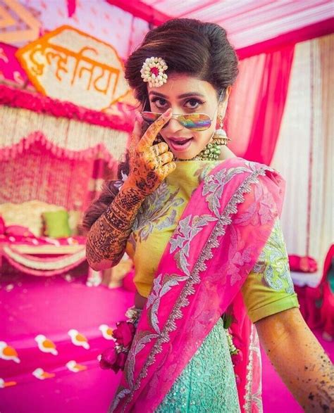 Pin By Sushmita Basu ~♥~ On Mehendi And Haldi Ceremony Quirky Bride