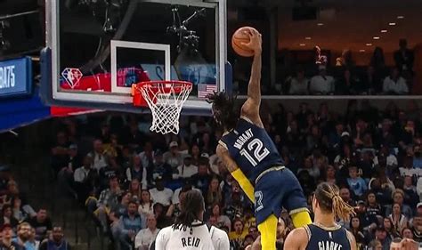 Nba World Reacts To Ja Morants Insane Poster Dunk In Playoffs