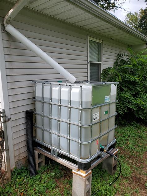 My 70 Rainwater Collector The Most Difficult Part Was Moving The Ibc