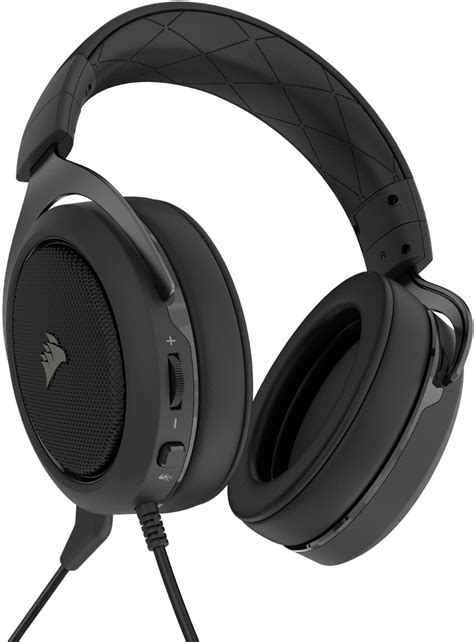Best Buy Corsair Hs50 Pro Wired Stereo Gaming Headset Carbon Ca 9011215 Na