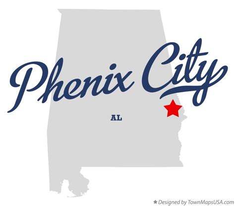 Map Of Phenix City Al Alabama