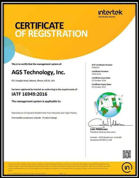 Ags Achieves Iatf Certification Ags