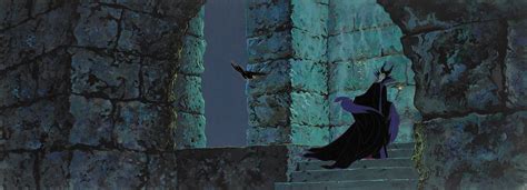 maleficent and diablo production cels and eyvind earle background from