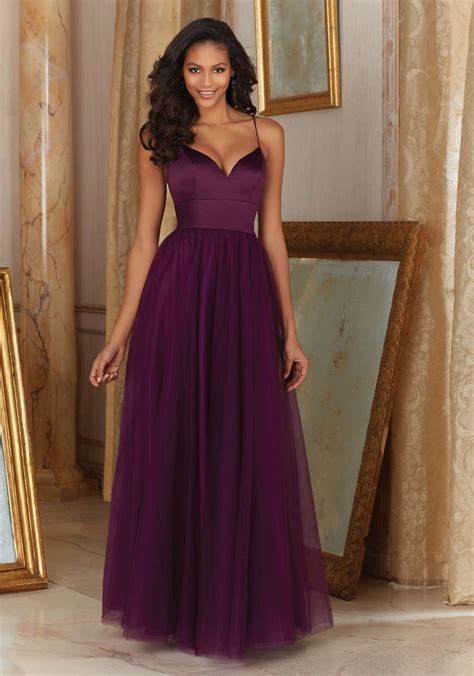 Satin And Tulle Bridesmaid Dress Designed By Madeline Gardner Mori