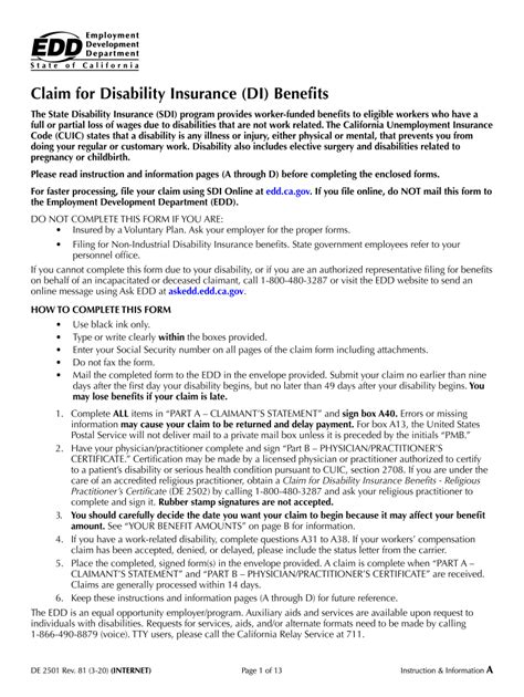 De 2501 Form 2021 Printable