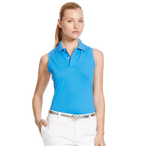 Lyst Ralph Lauren Golf Classic Fit Sleeveless Polo In Blue
