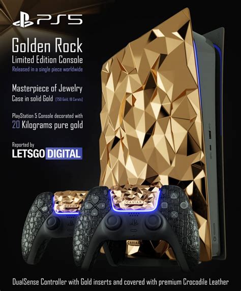 Sony Ps5 Limited Edition With 20 Kilograms Of Solid Gold Letsgodigital