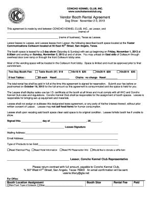 Maybe you would like to learn more about one of these? 51 Printable Booth Rental Agreement Forms and Templates - Fillable Samples in PDF, Word to ...