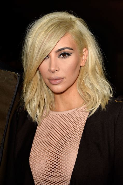 Kim Kardashian Is Blonde Now Lanvin Fashion Show In Paris March