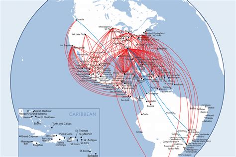 Delta International Flight Map United States Map States District