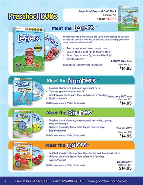 Browse The Product Catalog Preschool Prep Company