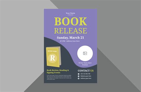 Book Launch And Publishing Flyer Design Template New Book Launch