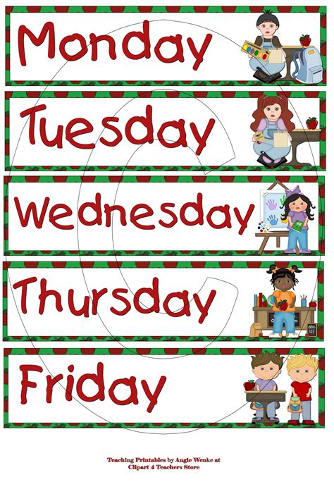 Days of the week clipart 13 » Clipart Station
