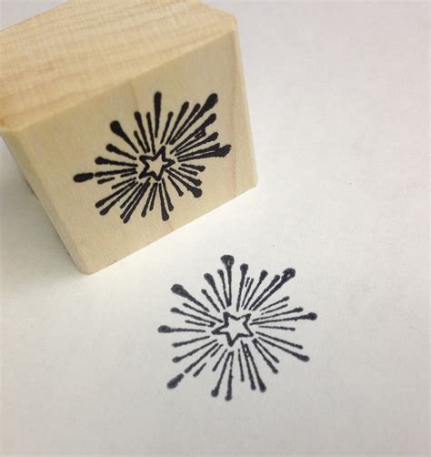 One Small Star Wood Mounted Rubber Stamp 4757 Etsy