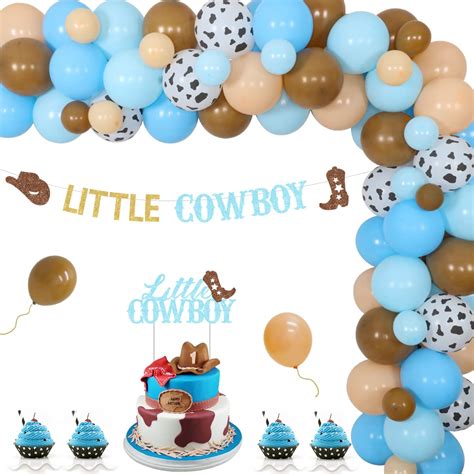 Buy Baby Shower Decorations For Boy Blue Cow Balloon Garland Arch Kit