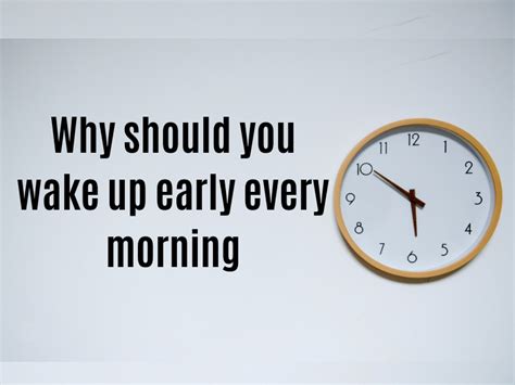 Benefits Of Waking Up Early Every Morning Educationworld