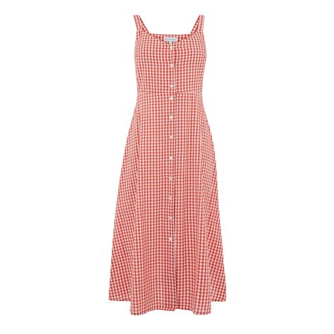 Warehouse Red Gingham Dress Red Pattern 0 Red Gingham Dress Fashion