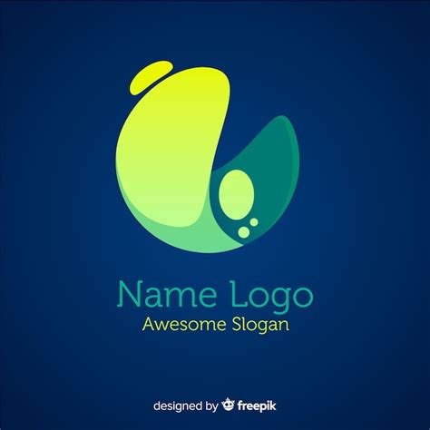 Gradient Logo With Abstract Shape Free Vector