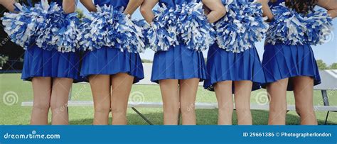 Cheer Leaders Holding Pom Pom Royalty Free Stock Image Image 29661386