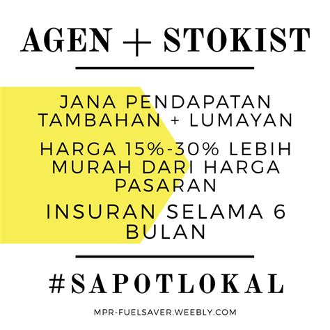 Mpr fuel saver dapat membantu. AGENT/STOKIST - MaxPower Revolution - MPRByshima