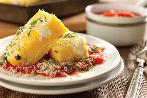 Baked Polenta With Tomato Sauce And Ricotta Recipe Epicurious