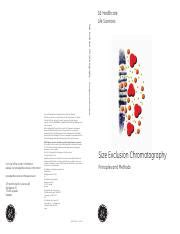 Size Exclusion Chromatography Handbook Size Exclusion Chromatography