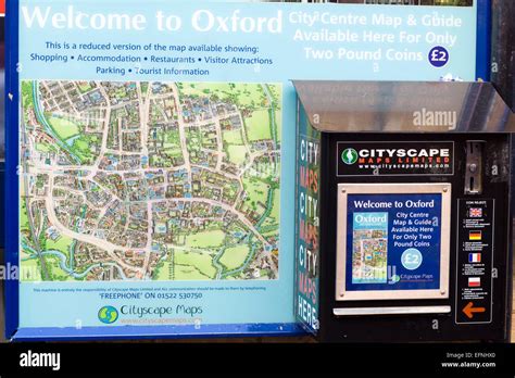 Caminar Mapa Turístico de la ciudad de Oxford Inglaterra Fotografía de