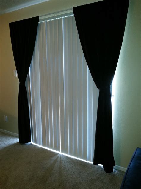 Vertical Blinds And Curtains Together Home Design Ideas