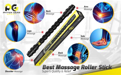 Physix Muscle Roller Stick 1 Massage Stick Calfquadsfoot Massager