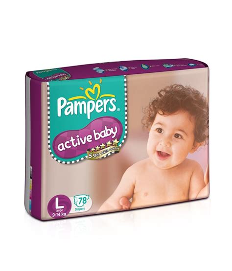 Pampers Active Baby Diapers Large Size 78 Pc Pack Buy