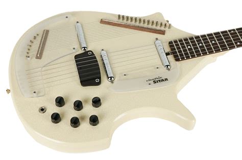 Jerry Jones Master Sitar White Guitars Electric Solid Body Thunder