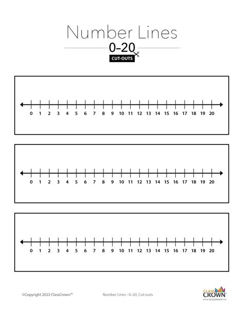 Number Line To 20 Cut Out Chart Classcrown