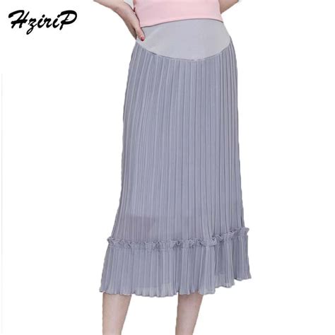 Hzirip Hot Sale Maternity Skirts Chiffon Ruffles Stitching Pregnant Clothes Loose Care Belly
