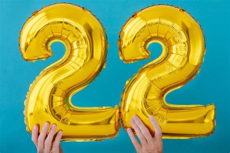 Premium Photo Happy 22 Years Old Celebration Numbers 22 Carved From