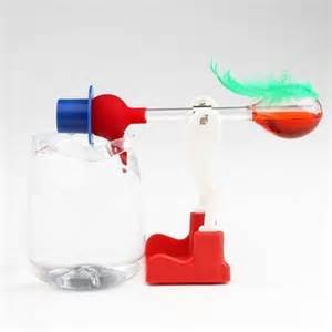 Red Novelty Retro Glass Happy Drinking Dipping Dippy Bird Duck Bobbing Toy Wln1