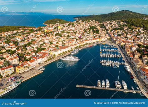 Aerial View Of Mali Losinj Town On Losinj Island Croatia Stock Photo