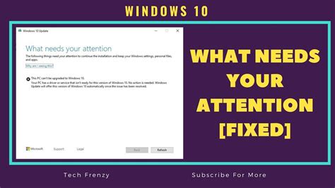 What Needs Your Attention Windows 10 Update Error Fixed Youtube