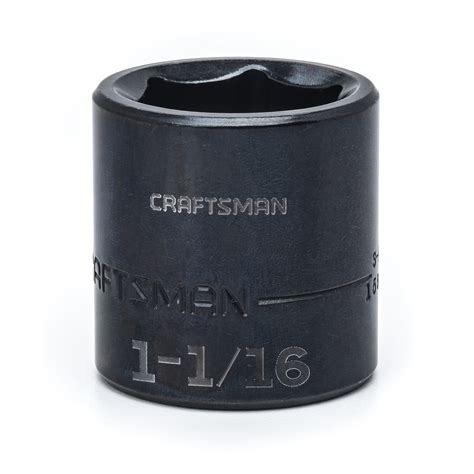 Craftsman 1 116 In 6 Pt 12 In Drive Easy To Read Impact Socket
