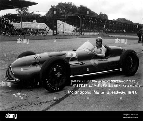 Indianapolis Motor Speedway 1946 Ralph Hepburn In Novi Governor Spl Fastest Lap 134449mph