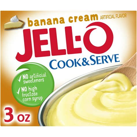 Jell O Cook And Serve Banana Cream Pudding And Pie Filling Mix 3 Oz Box